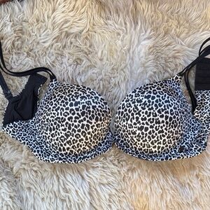 Victoria's Secret Leopard Print Bra with Black Details